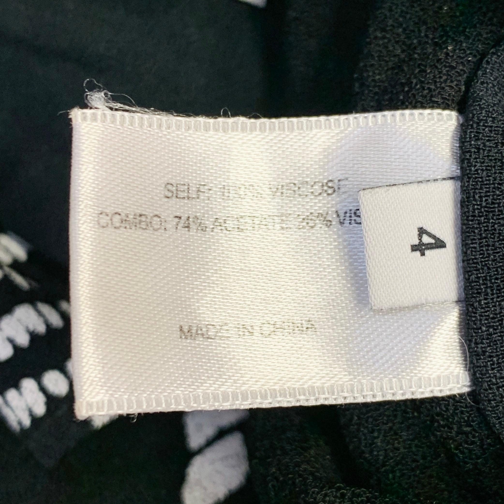 PROENZA SCHOULER Taille 4 Robe sans manches en viscose texturée noir et blanc en vente 1