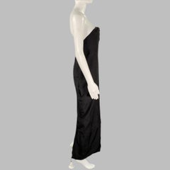 PROENZA SCHOULER Size 6 Black Silk Strapless Knot Dress