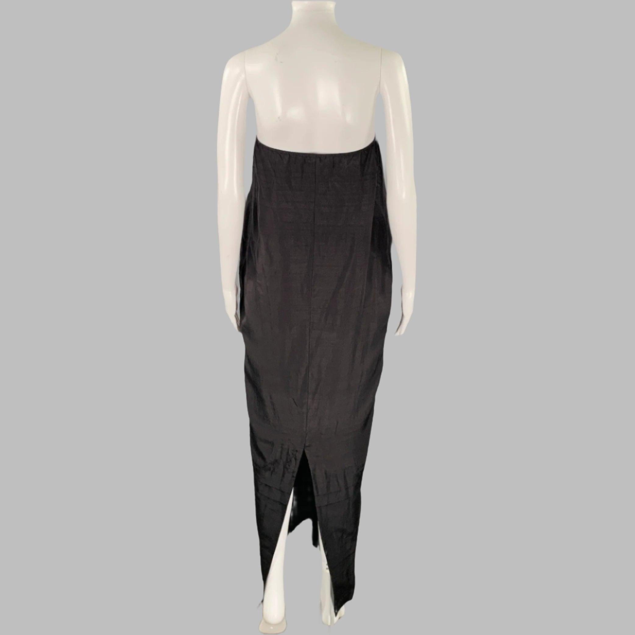 PROENZA SCHOULER Size 6 Black Silk Strapless Knot Dress In Excellent Condition For Sale In San Francisco, CA