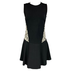 PROENZA SCHOULER Größe 6 Schwarzes & weißes ärmelloses A-Linien-Kleid aus Acrylmischung