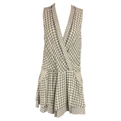 PROENZA SCHOULER - Robe en soie blanche et verte abstraite, taille 6