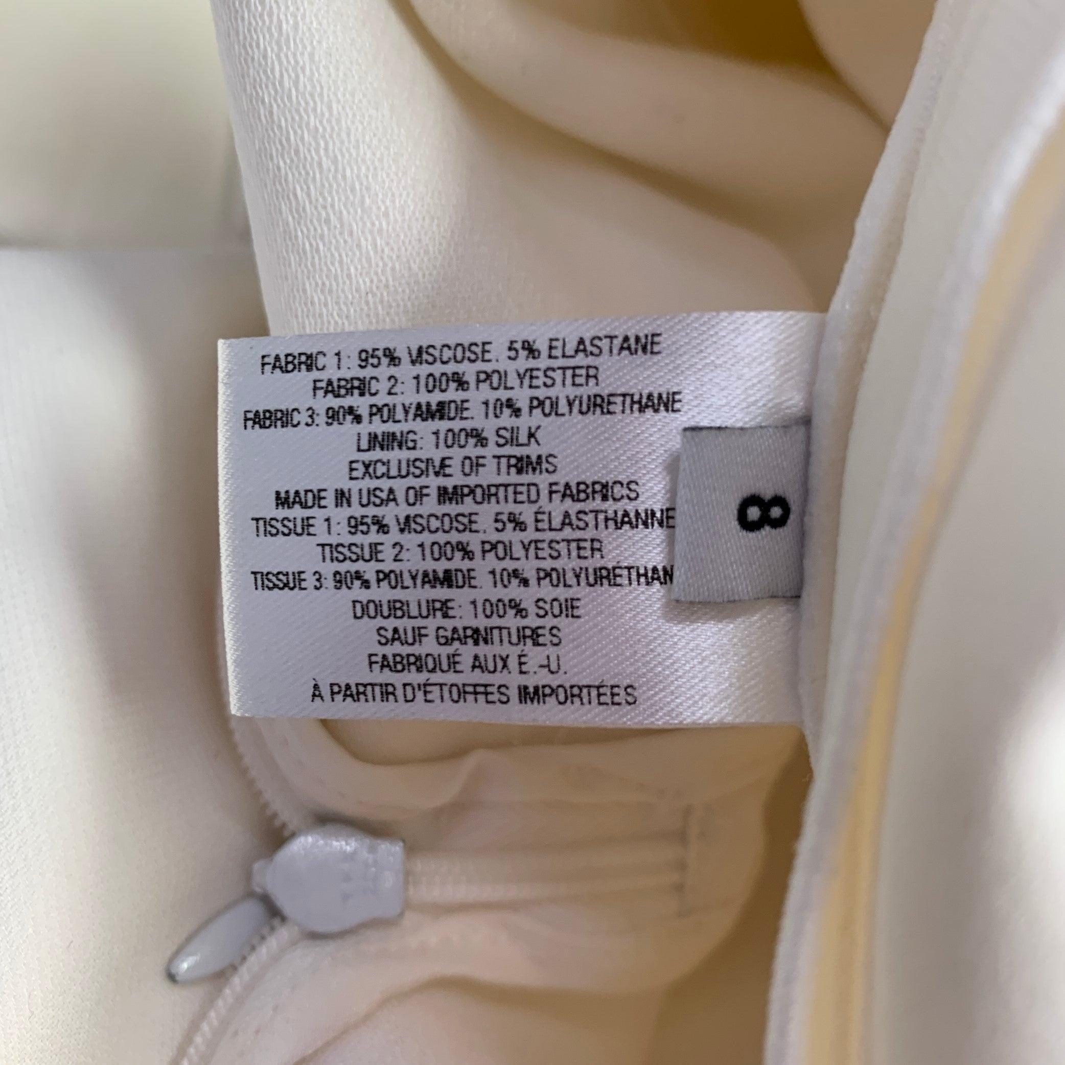 PROENZA SCHOULER Size 8 Cream Black Viscose Blend Ruffle Cocktail Dress For Sale 4