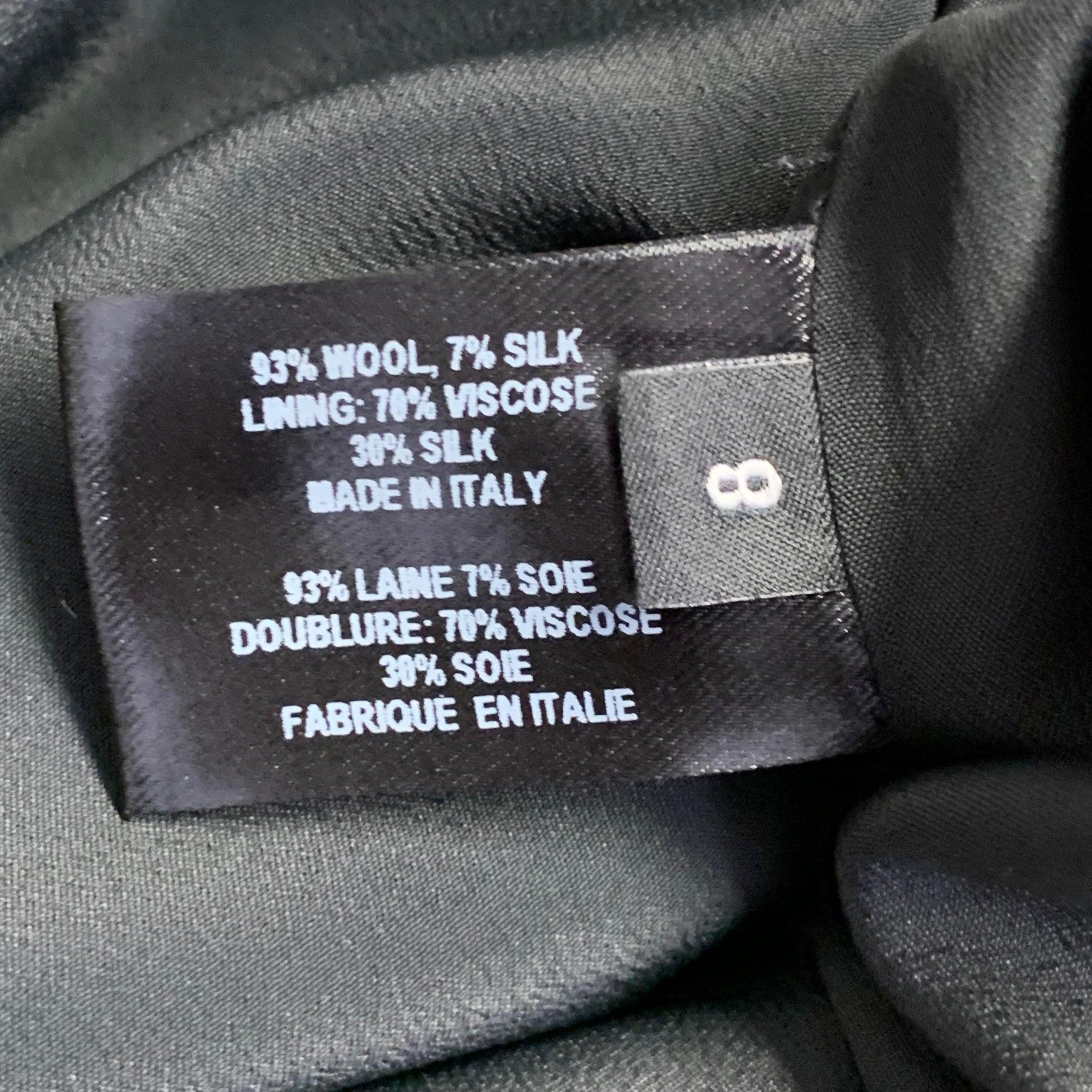 PROENZA SCHOULER Größe 8 Tan Schwarz Wolle Seide Animal Print Back Zip Mini Rock Damen im Angebot