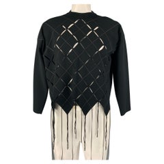 Proenza Schouler Taglia L Pullover nero con frange in Rayon e poliestere
