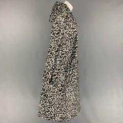 PROENZA SCHOULER Size M/L Black White Spotted Polyeurethane Raincoat