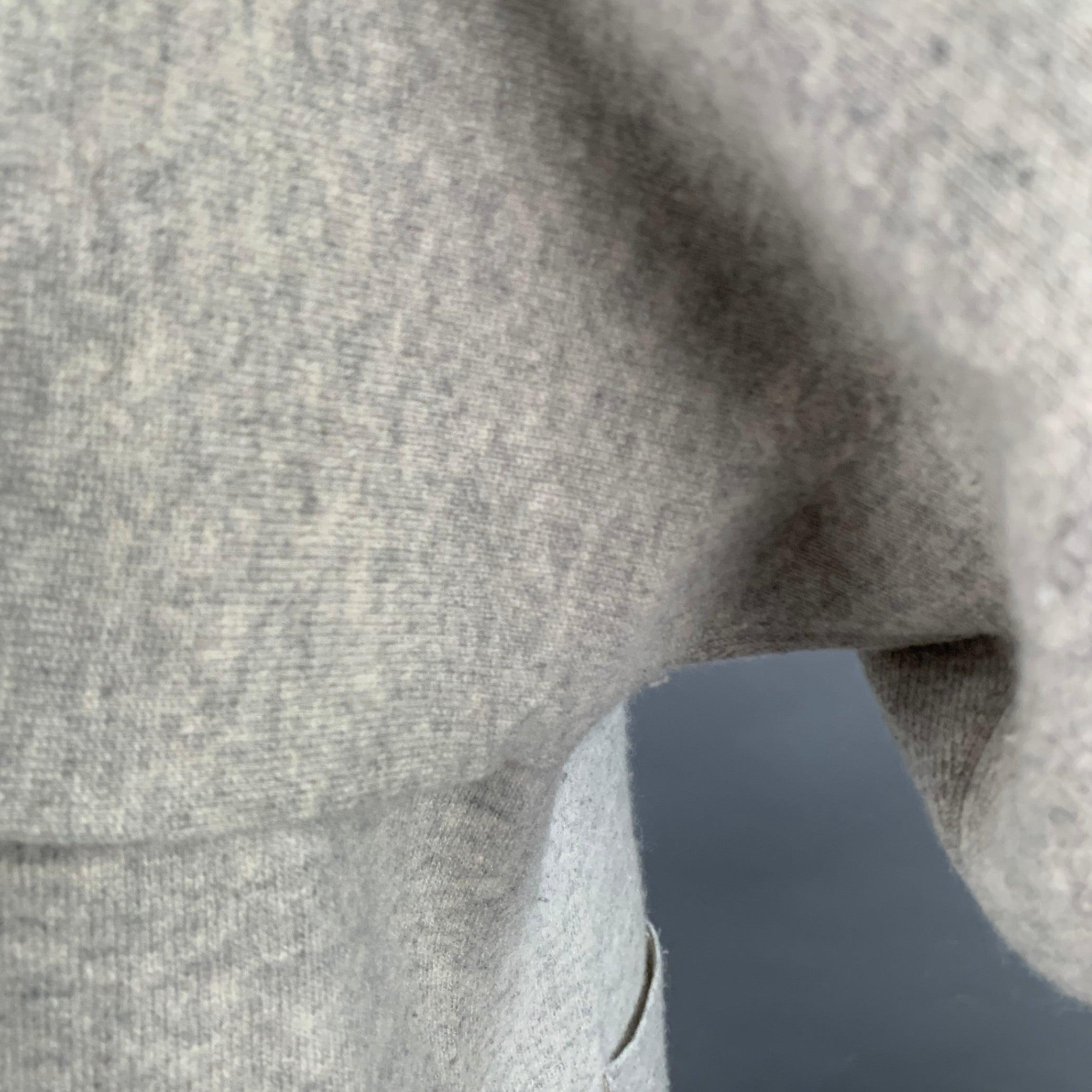 PROENZA SCHOULER Size XS Heather Grey Cashmere Blend Crew Neck Large Pockets Pullover For Sale 2