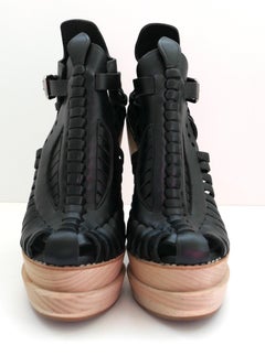 Proenza Schouler SS13 Huarache Wooden Platforms Heels