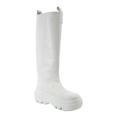 Proenza Schouler Botas de piel hasta la rodilla en blanco tormenta talla UK 8