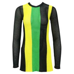 Proenza Schouler Striped Knitted Mesh Top