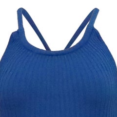 Vestido midi de punto acanalado «Vida» de Proenza Schouler, en viscosa azul