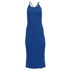 Vestido midi de punto acanalado «Vida» de Proenza Schouler, en viscosa azul