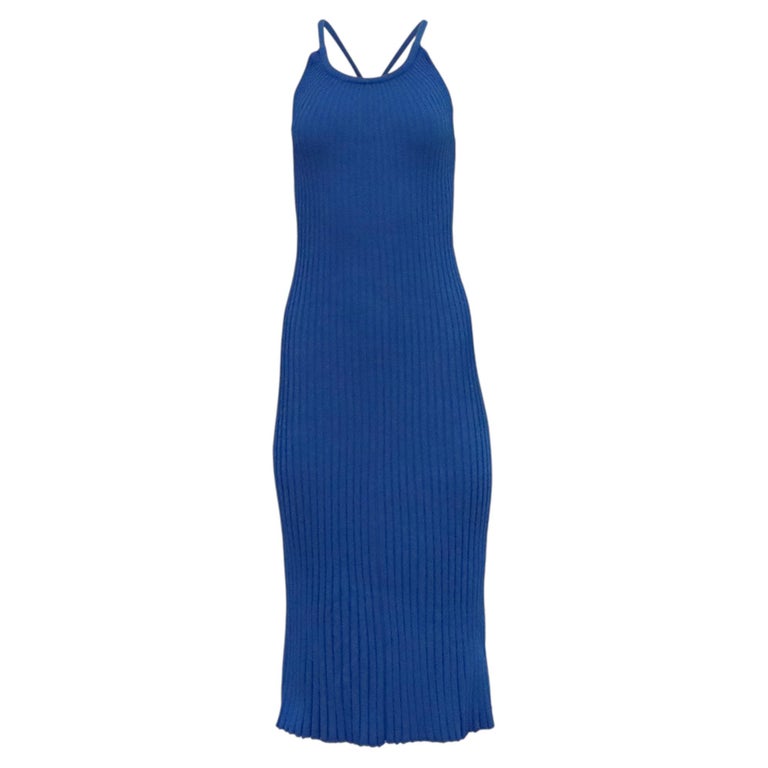 Proenza Schouler Vida Rib Dress in Blue at Nordstrom, Size Medium