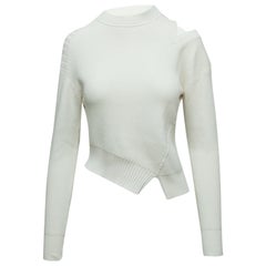 Proenza Schouler White Asymmetrical Cutout Sweater