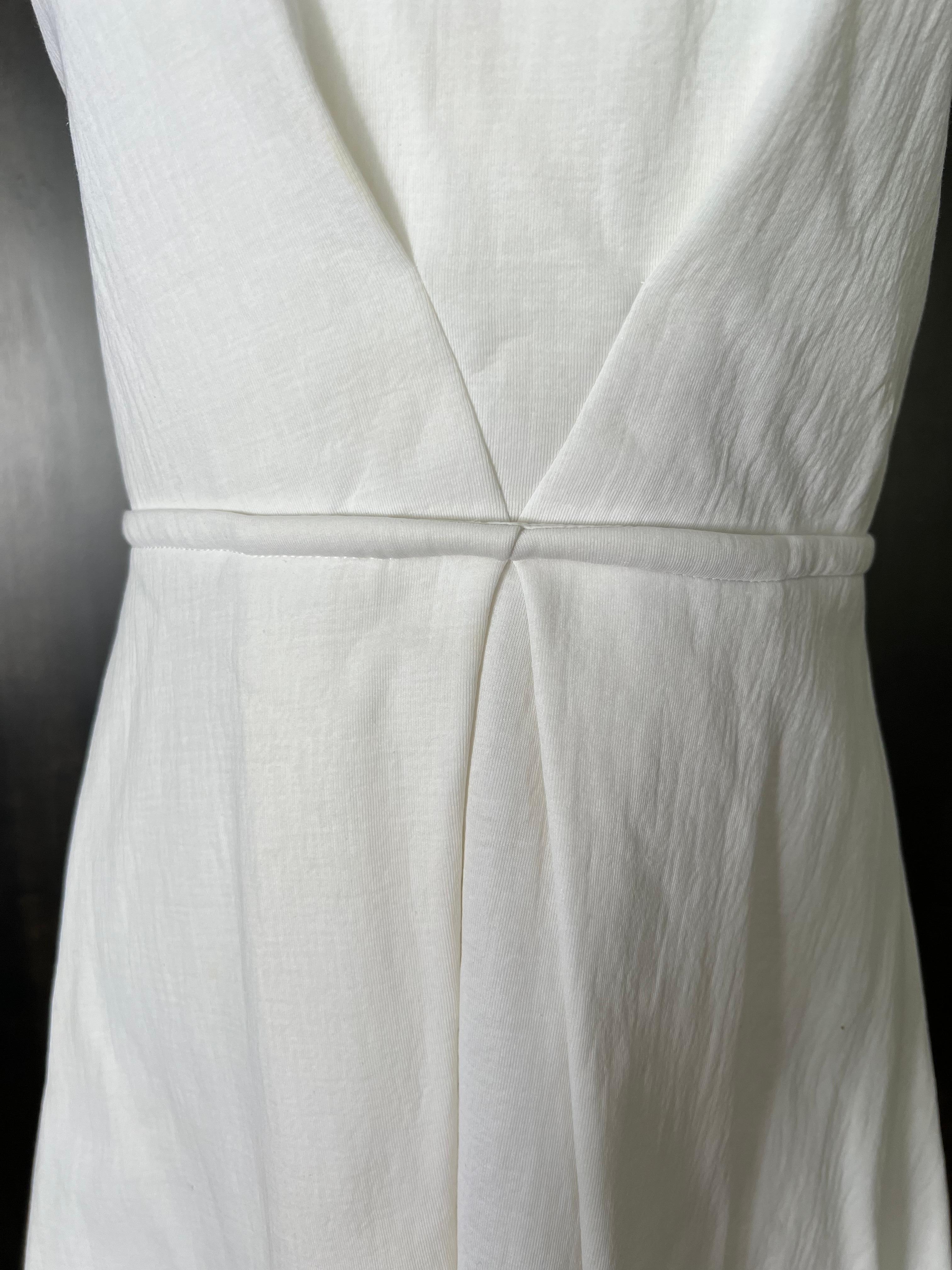 Gris Mini robe en coton blanc Proenza Schouler, Taille 4 en vente