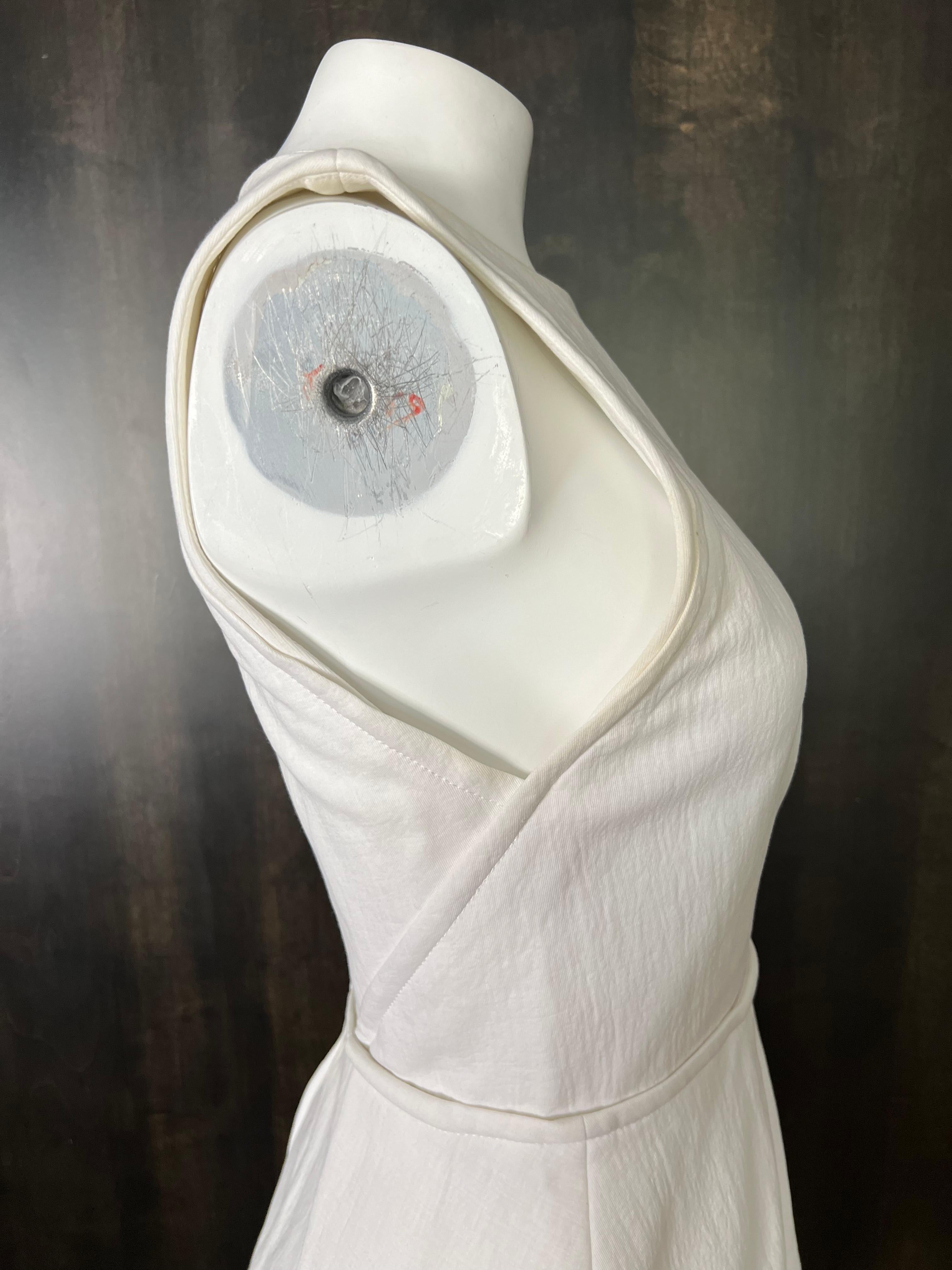 Women's Proenza Schouler White Cotton Mini Dress, Size 4 For Sale