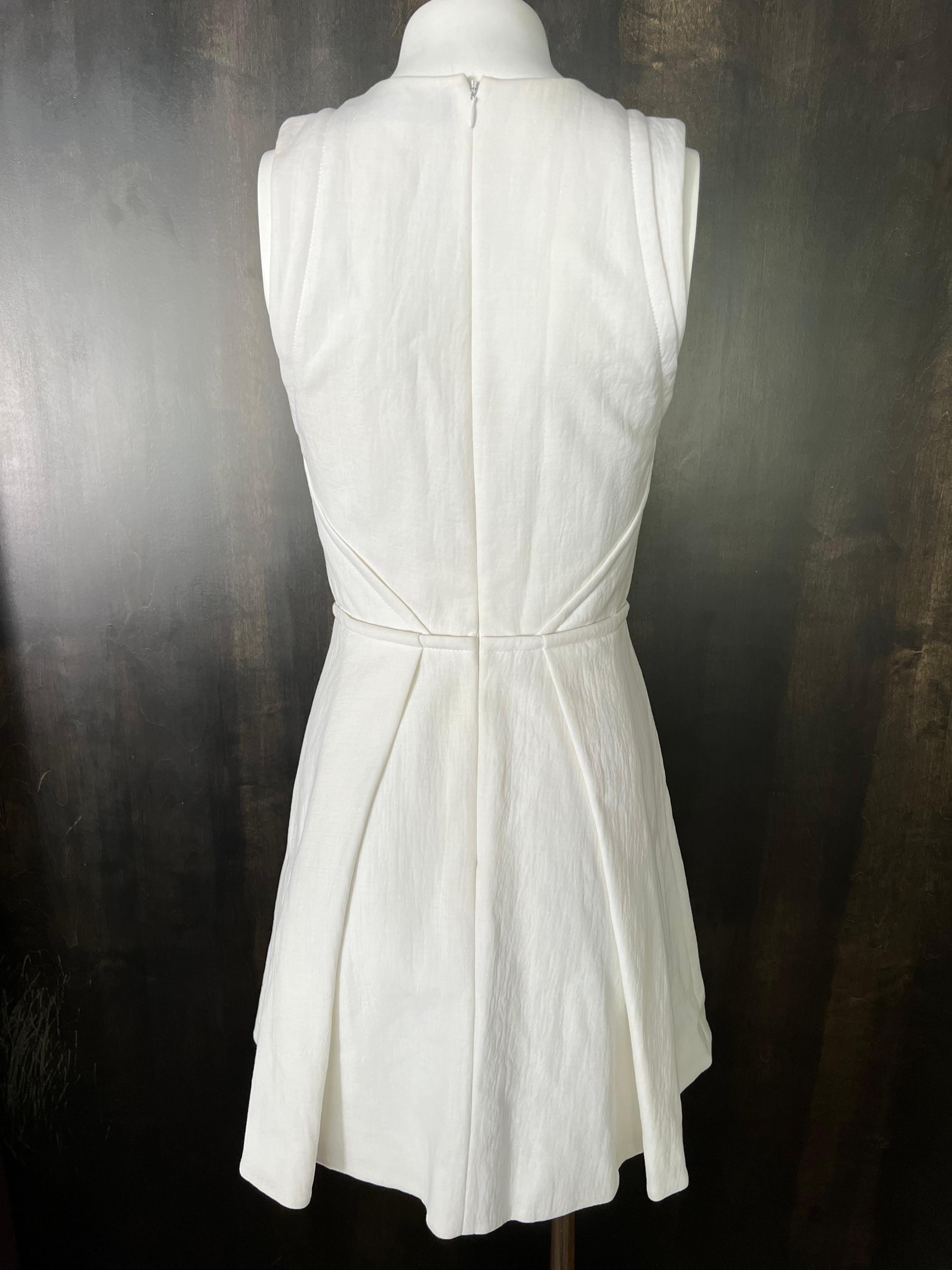 Proenza Schouler White Cotton Mini Dress, Size 4 For Sale 1