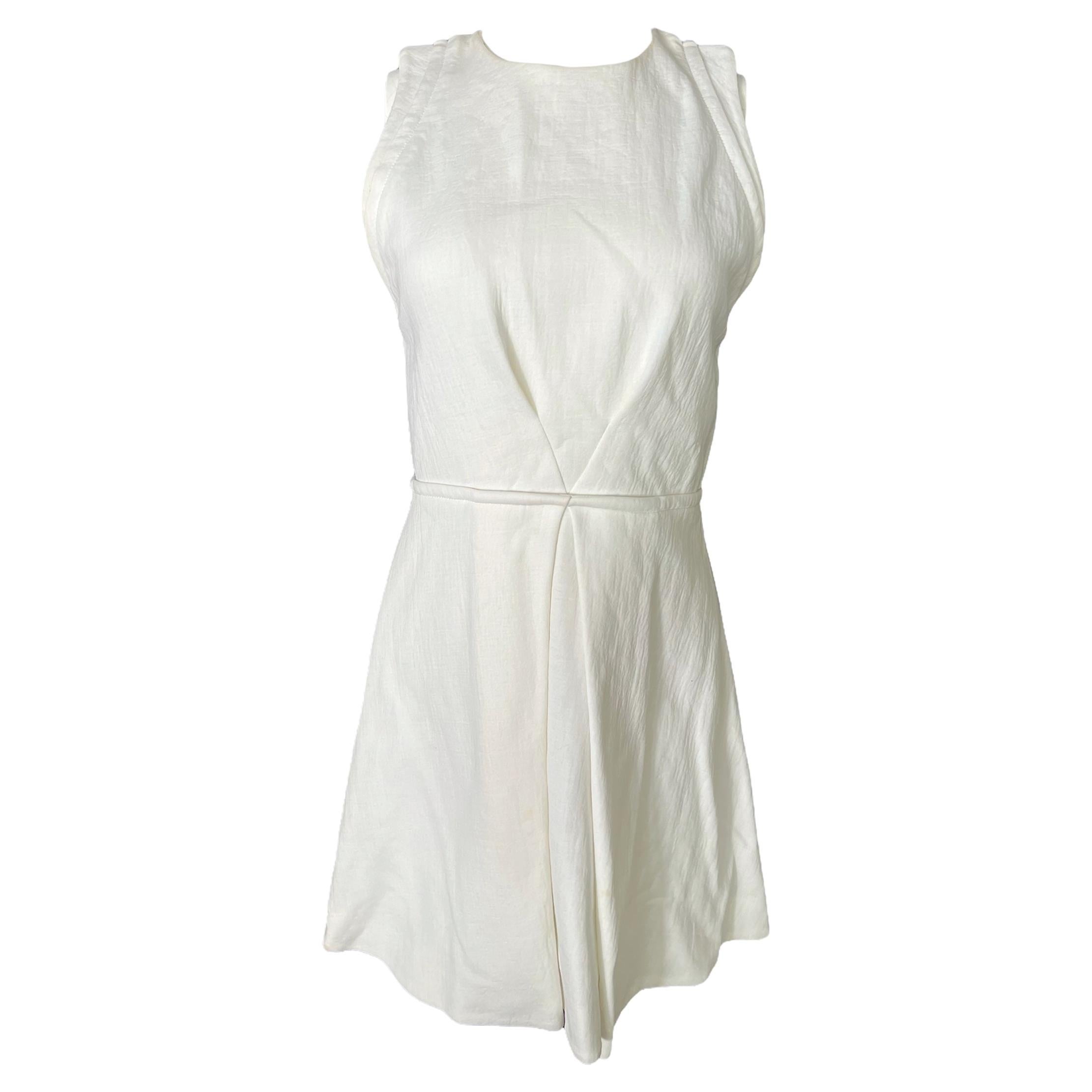 Mini robe en coton blanc Proenza Schouler, Taille 4 en vente