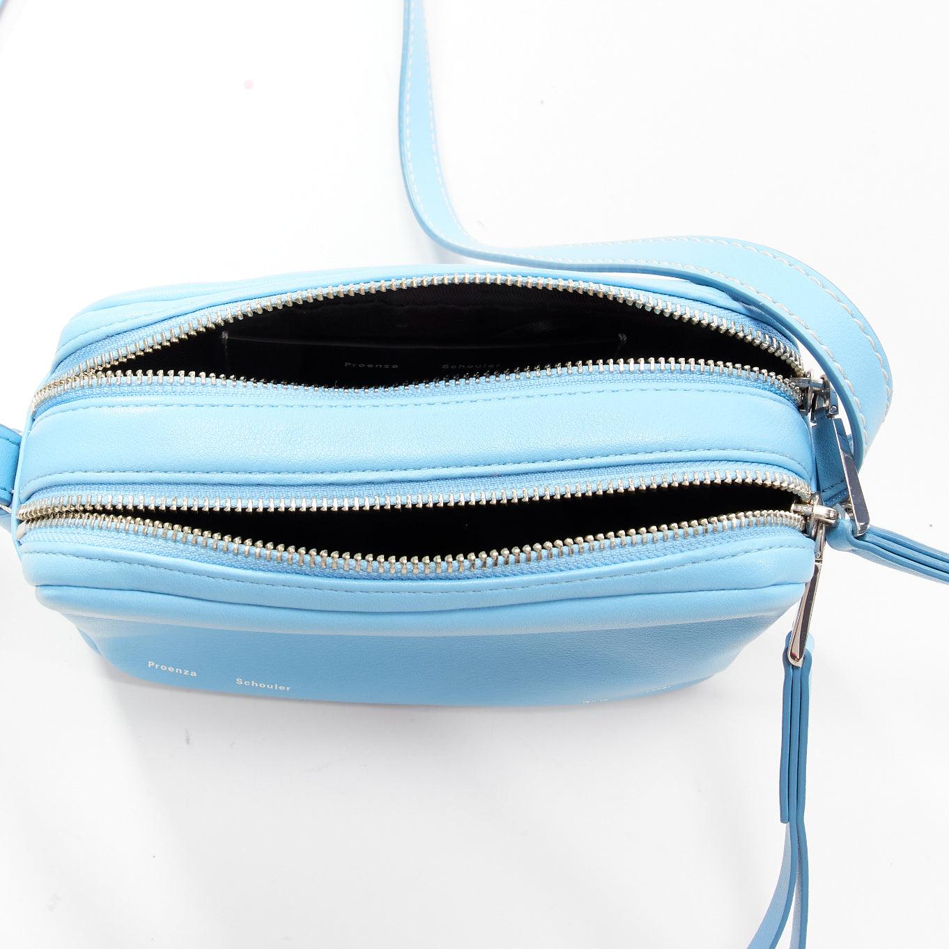 PROENZA SCHOULER White Label leather silver zipper logo crossbody camera bag 4