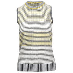 Proenza Schouler Weiß & Mehrfarbiges ärmelloses Stricktop