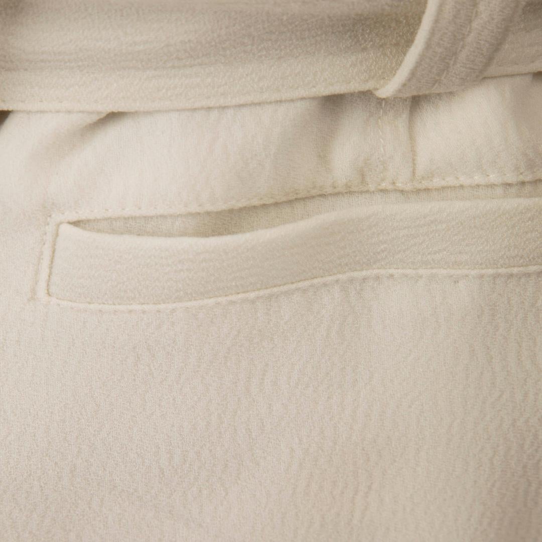 Proenza Schouler White Wide High Rise Trousers Size XS In Good Condition For Sale In London, GB