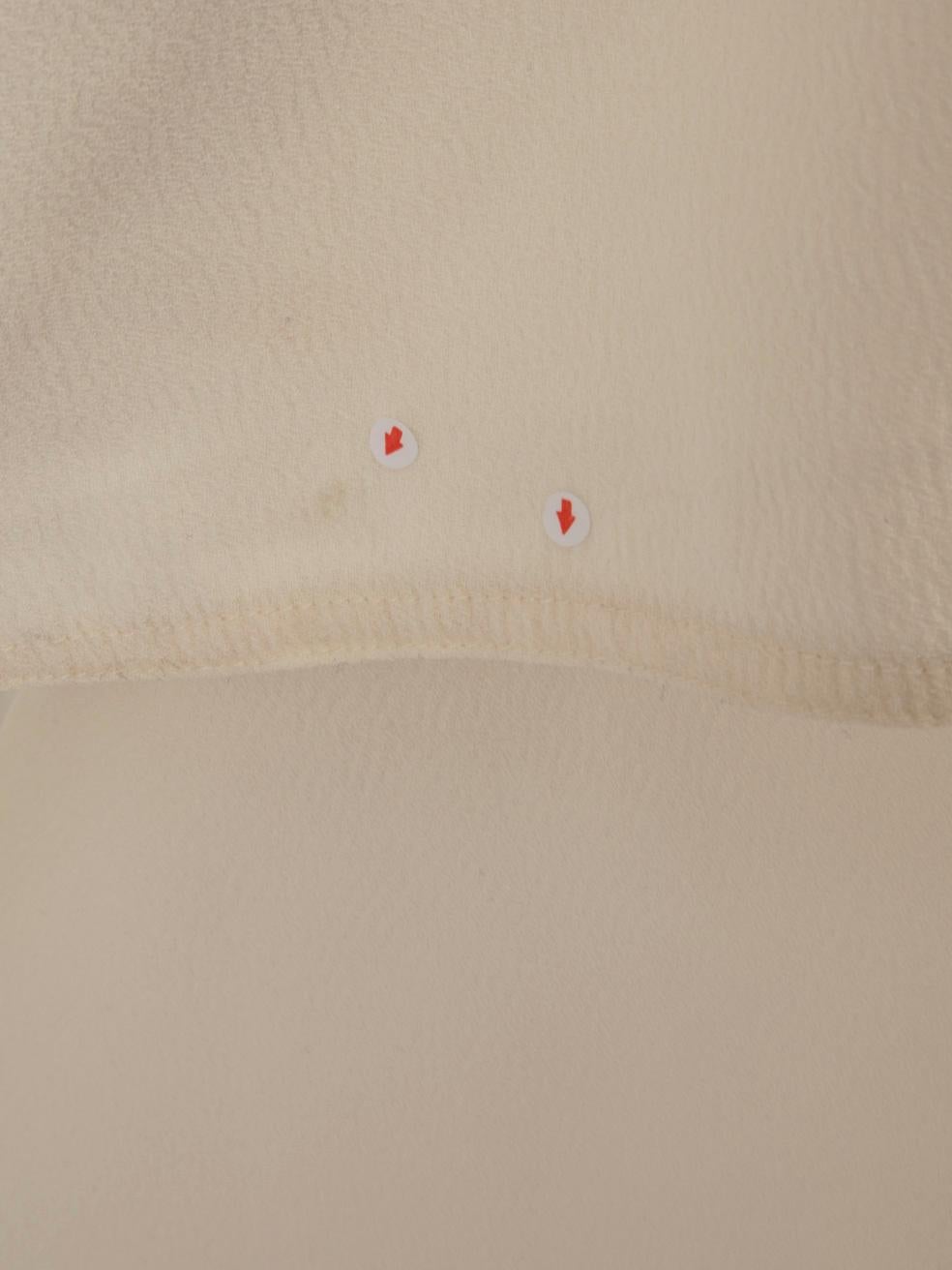 Women's Proenza Schouler White Wide High Rise Trousers Size XS For Sale
