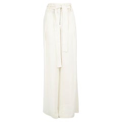 Proenza Schouler Weiße weite hochgezogene Hose Größe XS