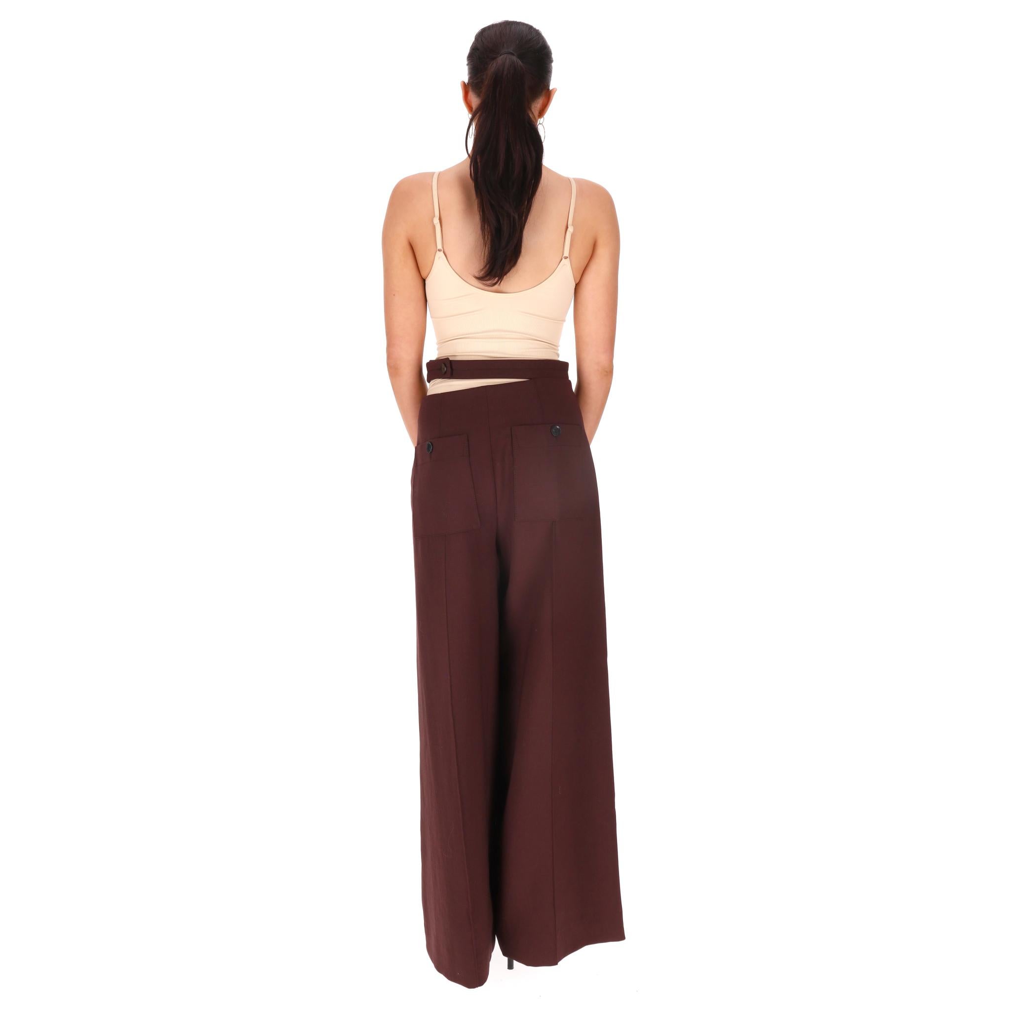 Proenza Schouler Pantalon en laine à jambes larges Excellent état - En vente à London, GB