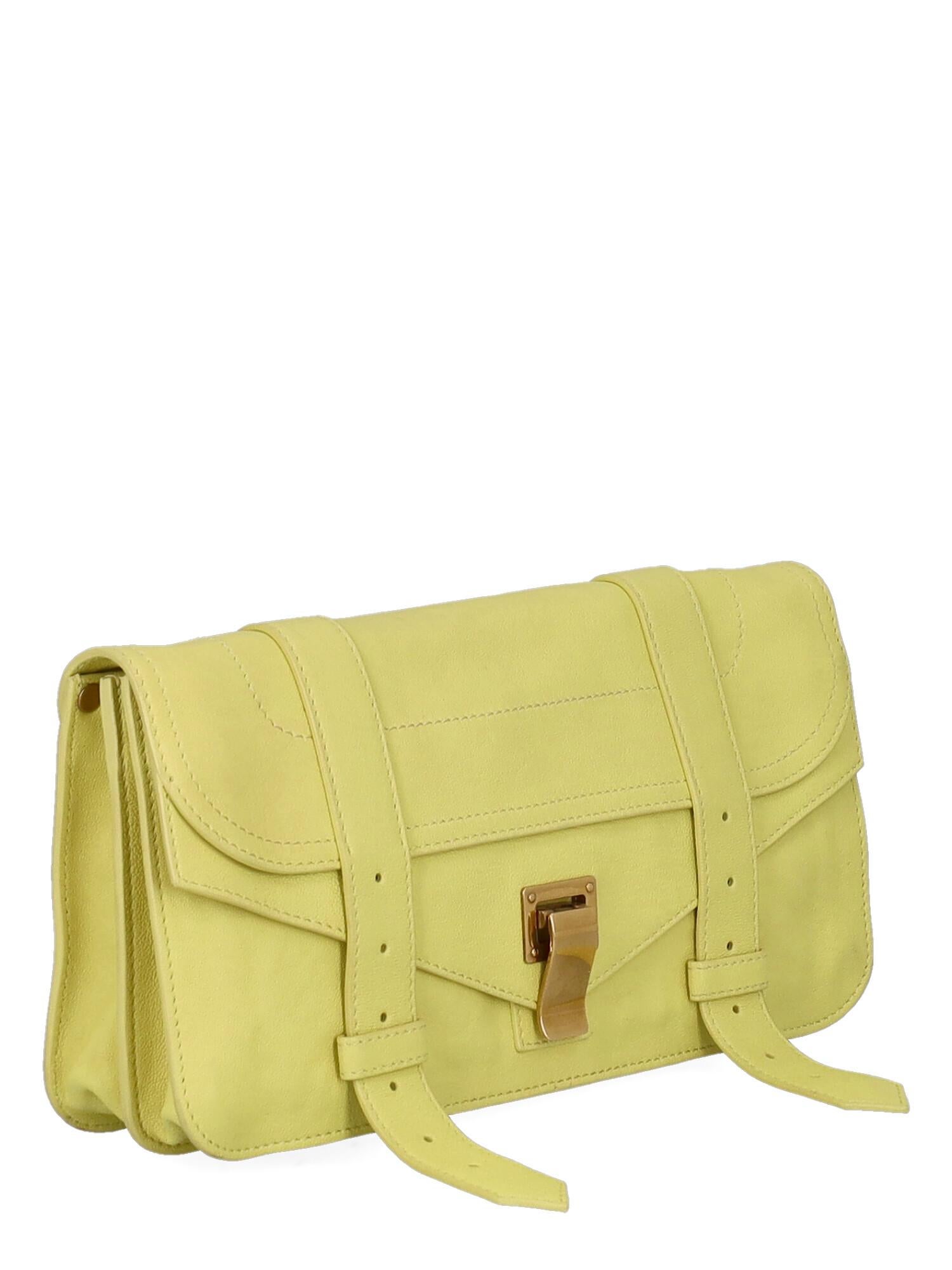 Proenza Schouler Women Handbags Ps1 Yellow Leather  In Good Condition For Sale In Milan, IT