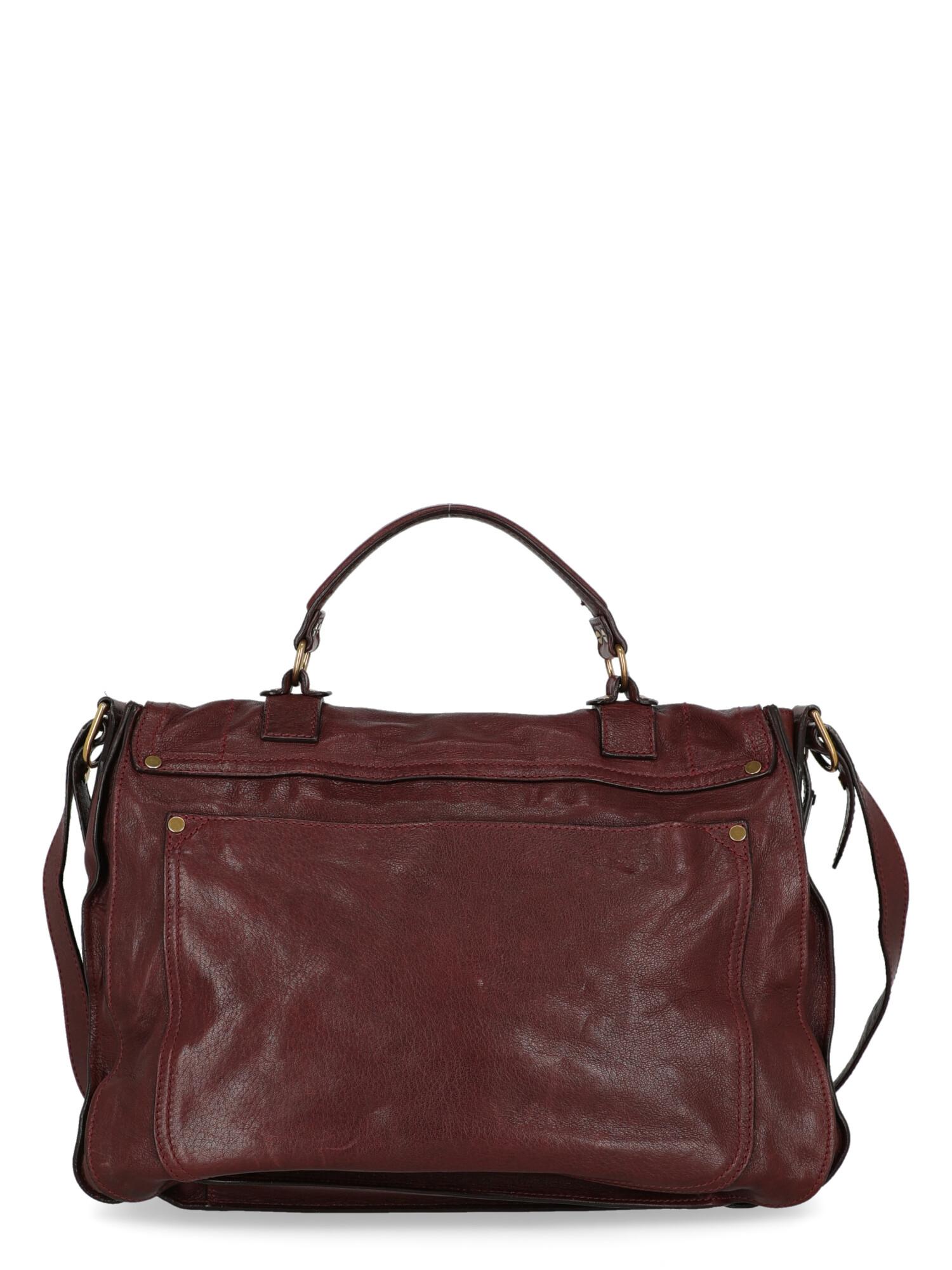 Proenza Schouler Women  Shoulder bags Ps1 Burgundy Leather In Good Condition For Sale In Milan, IT