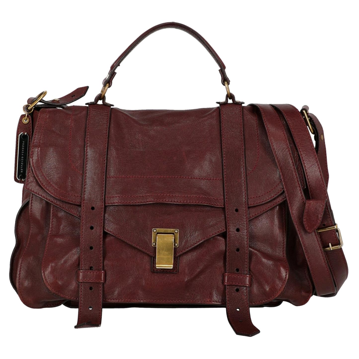 Proenza Schouler Women  Shoulder bags Ps1 Burgundy Leather For Sale