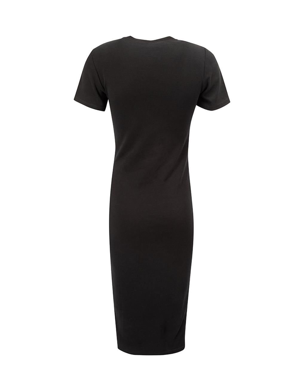 Proenza Schouler Women's Black Buttoned Waist Knee Length Dress In Good Condition For Sale In London, GB