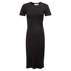 Proenza Schouler Women's Black Buttoned Waist Knee Length Dress