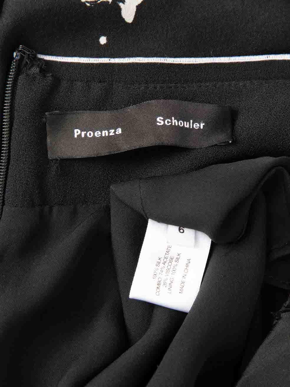 Proenza Schouler Women's Black Floral Layered Midi Skirt 1