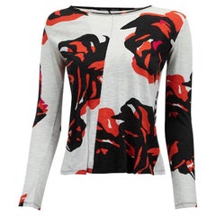 Proenza Schouler Women's Floral Print Pattern Long Sleeves Top