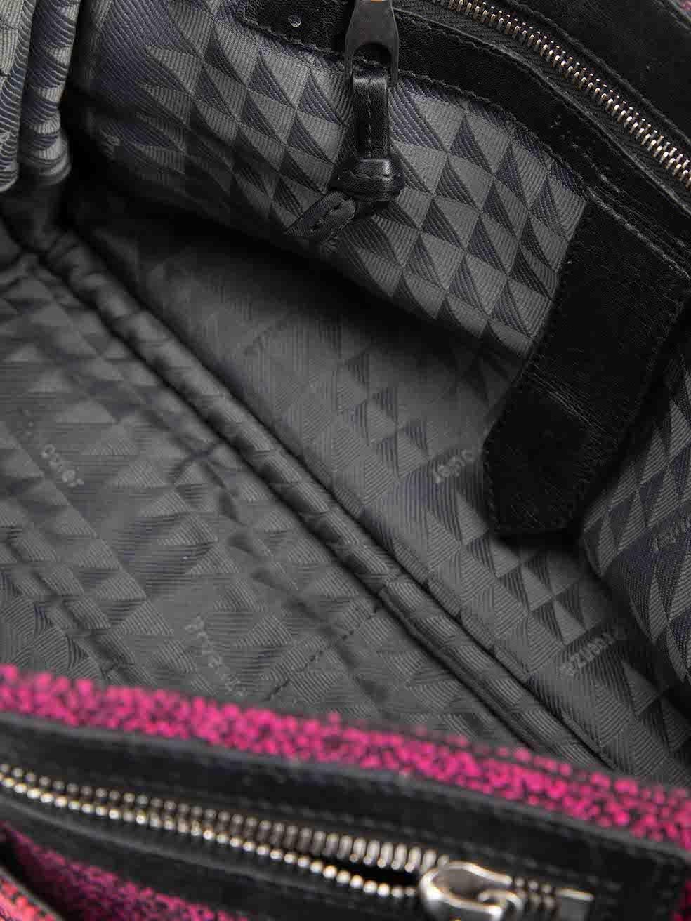 Proenza Schouler Women's Pink Tweed & Calfskin Leather Satchel Bag For Sale 2