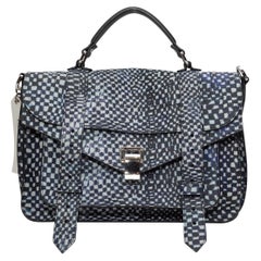Proenza Schouler x Harmony Korine Marineblaue & Weiße PS1 Tasche