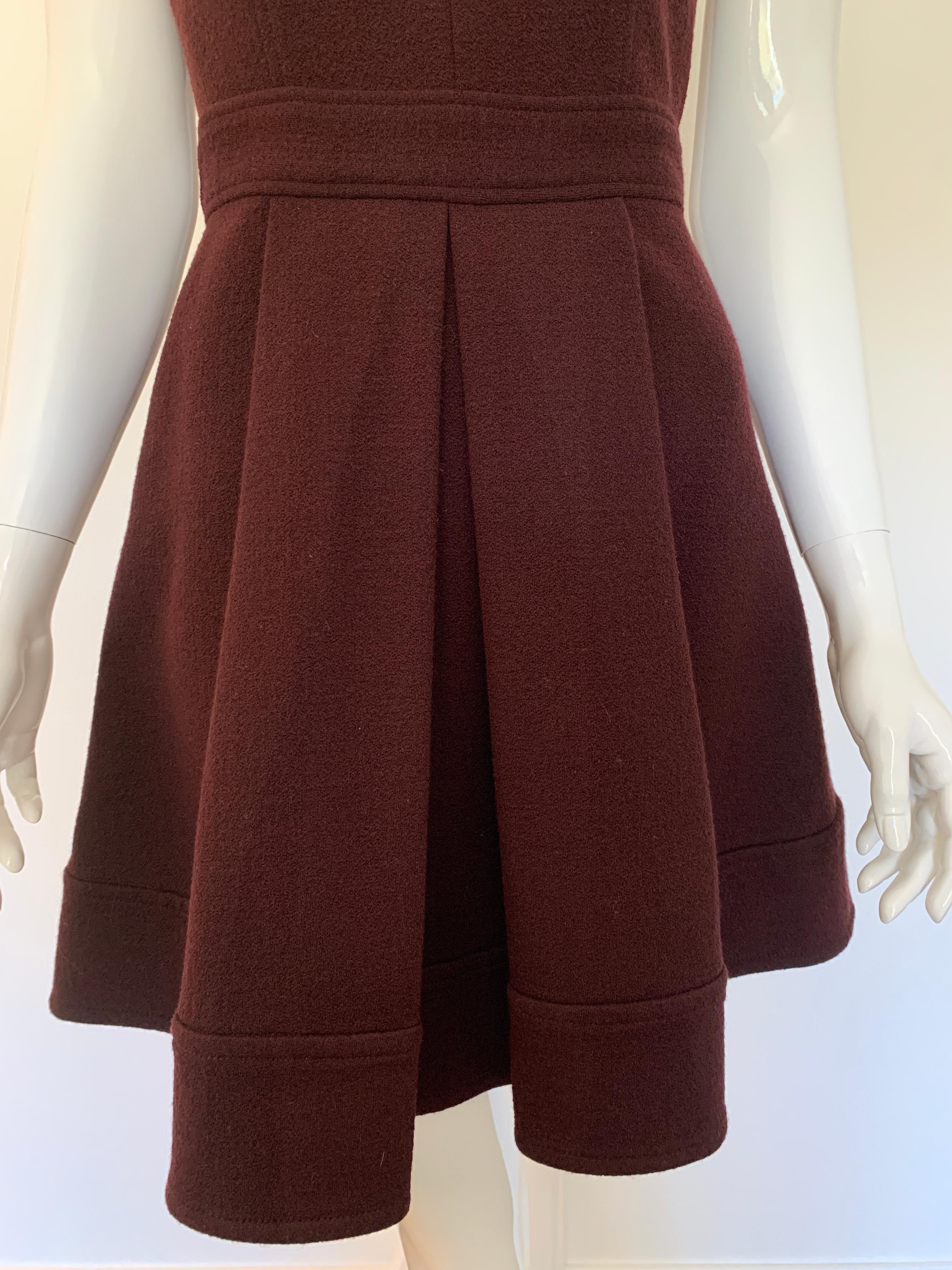 Black Proenza Shouler Aubergine Fit and Flare Dress Size 4 