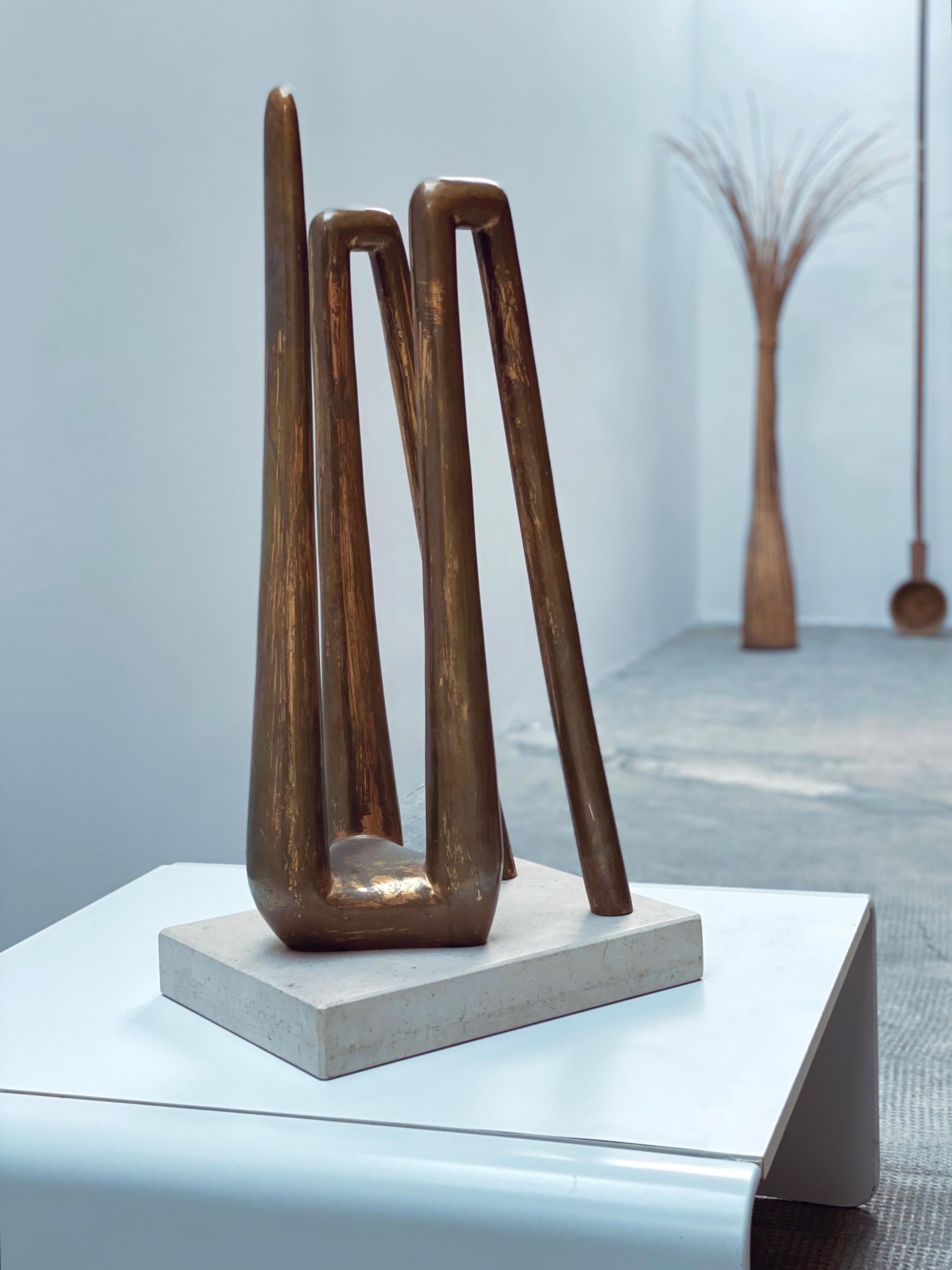 italien ANSELMO OBLETTER SCULPTURE EN BRONZE FEMME NUE STYLISÉE en vente