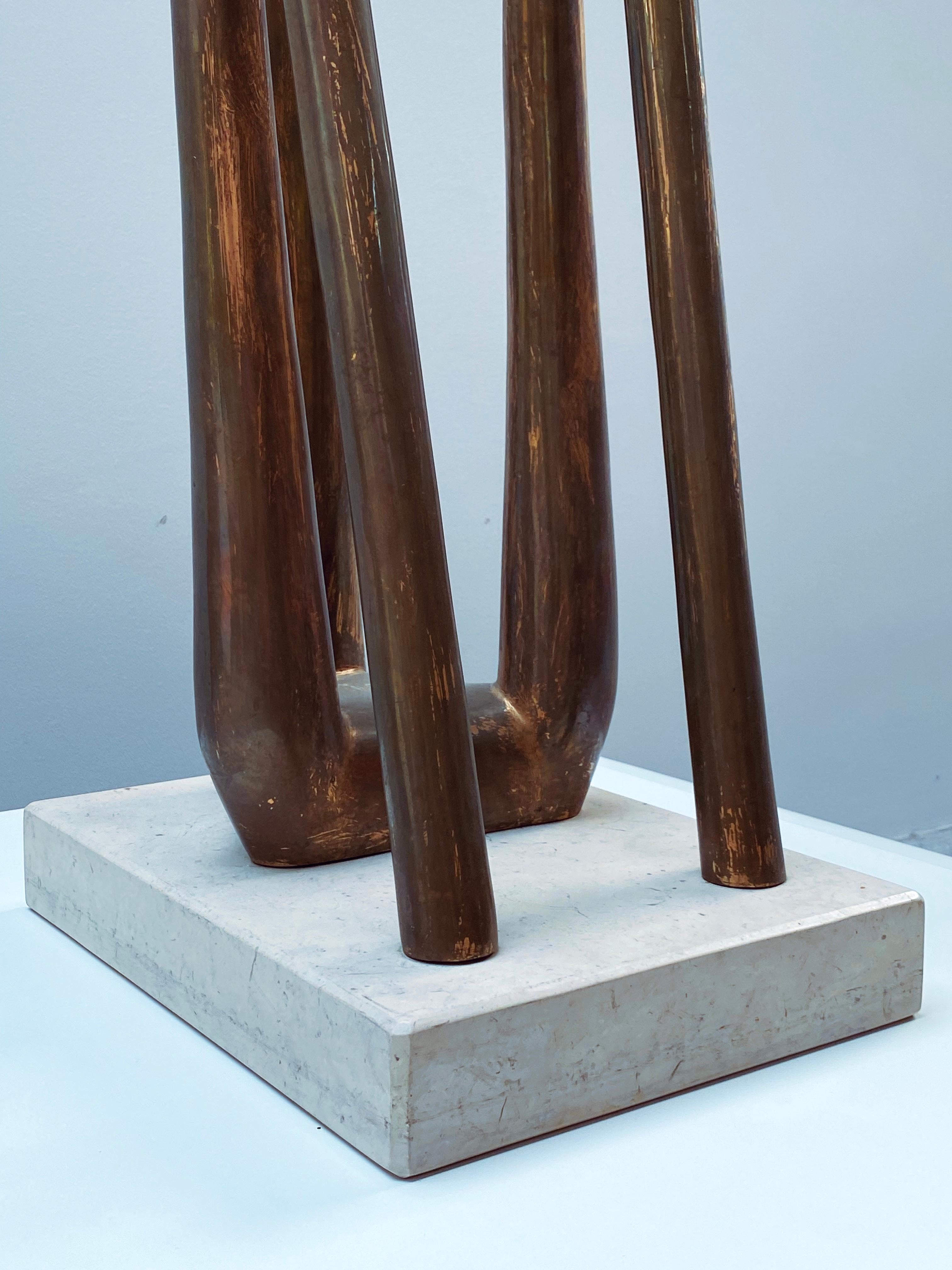 ANSELMO OBLETTER SCULPTURE EN BRONZE FEMME NUE STYLISÉE en vente 2