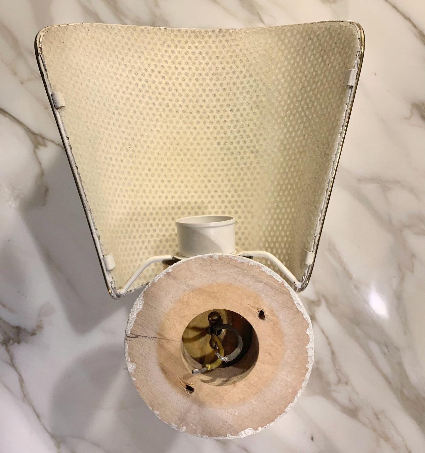 Prof. Carl Moor for BAG Turgi Brass & Perforated Metal Wall Lamp For Sale 5