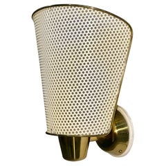 Prof. Carl Moor for BAG Turgi Brass & Perforated Metal Wall Lamp