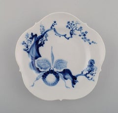Prof. Heinz Werner for Meissen, Two Bowls in Hand Painted Porcelain with Orchids