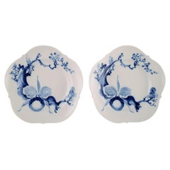 Prof. Heinz Werner for Meissen, Two Bowls in Hand Painted Porcelain with Orchids