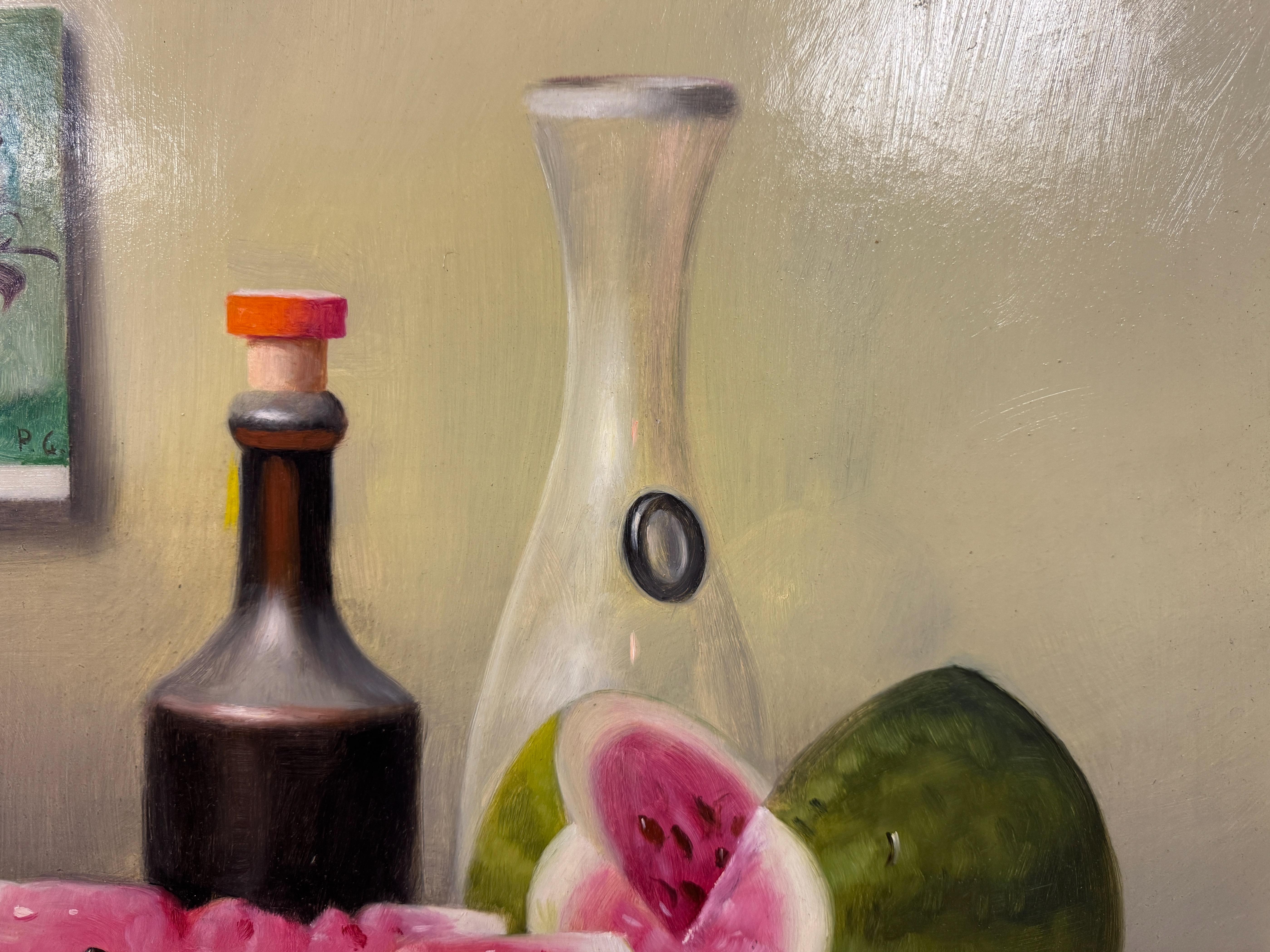 Proferio Grossi, Stillebengemälde mit Wassermelonen, 1997 im Angebot 2