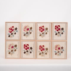 Professionally Framed A set of 8 Antique Ottoman / Turkish Embroıidery Fragments