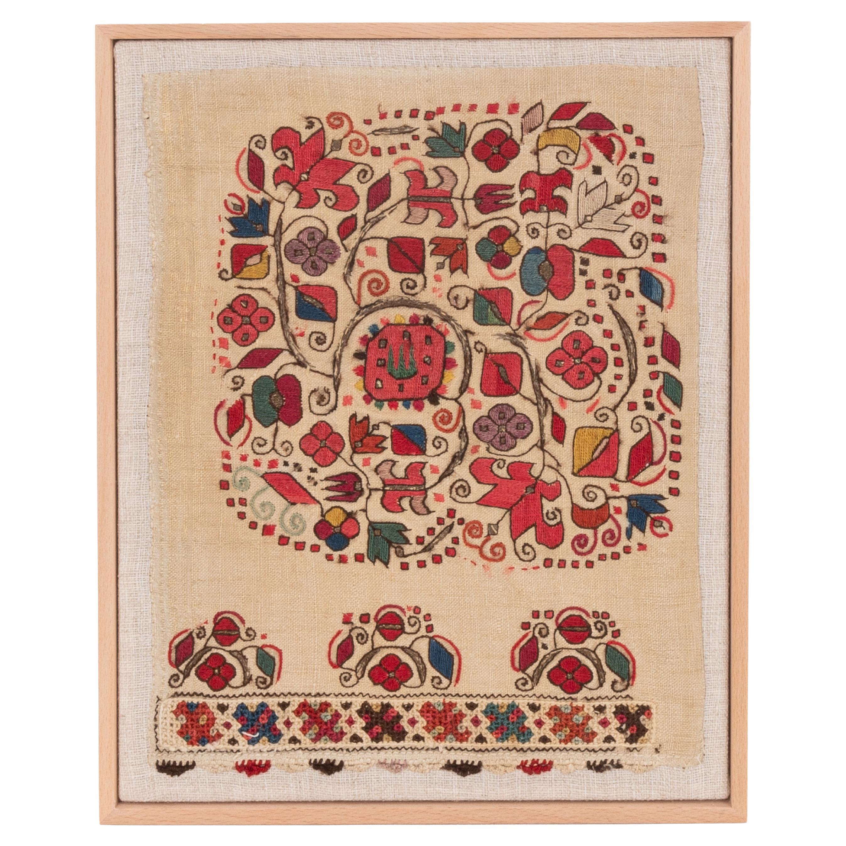 Professionally Framed Antique Eastern European Sleeve, Bulgaria, 19th C.