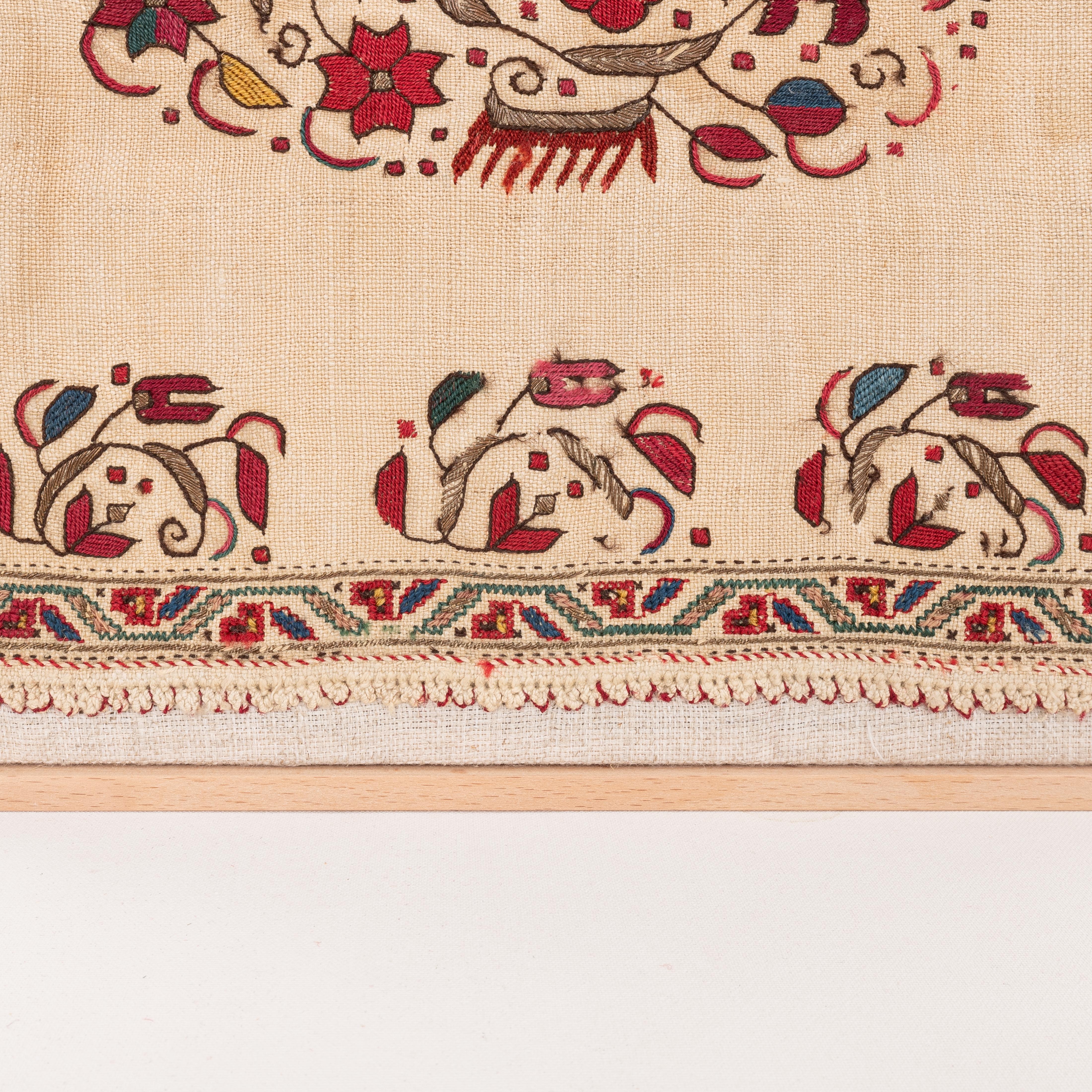 Bulgarian Professionally Framed Antique Eastern European Sleeve, Bulgaria, L 19th C.