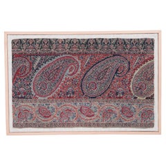 Professionally Framed Antique Kashmir Shawl Fragment, 19th C. India