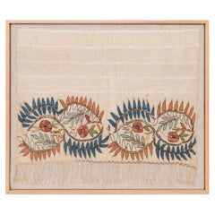 Professionally Framed Antique Ottoman Embroidery Fragment, Turkey, 19th C.