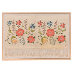 Professionell gerahmtes antikes Ottomane-Stickerei-Fragment, Türkei, frühes 20. Jahrhundert